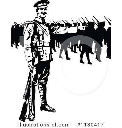 Royalty-Free (RF) Military Clipart Illustration by Prawny Vintage - Stock Sample #1180417