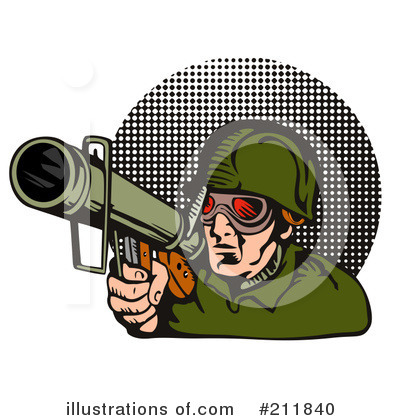 Royalty-Free (RF) Military Clipart Illustration by patrimonio - Stock Sample #211840