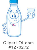 Milk Bottle Character Clipart #1270272 by Hit Toon