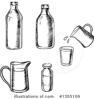 Milk Bottle Clipart #1355109 by Vector Tradition SM