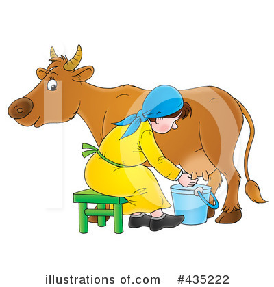 Royalty-Free (RF) Milking Clipart Illustration by Alex Bannykh - Stock Sample #435222