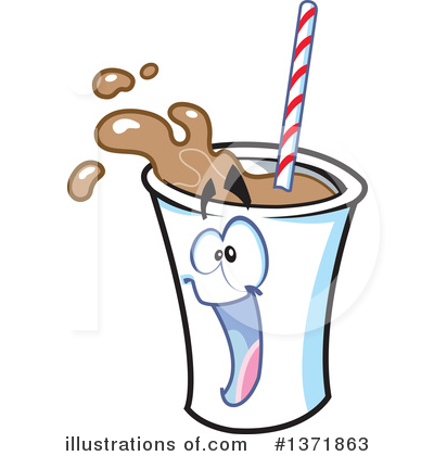 Royalty-Free (RF) Milkshake Clipart Illustration by Clip Art Mascots - Stock Sample #1371863