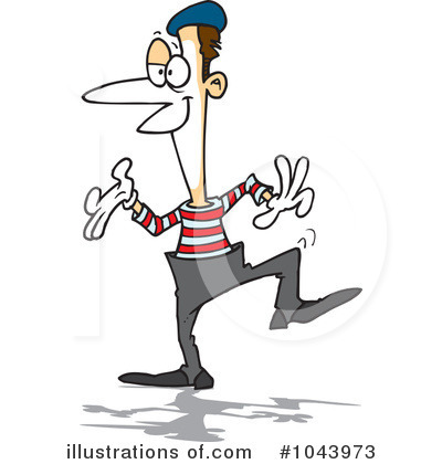 Royalty-Free (RF) Mime Clipart Illustration by toonaday - Stock Sample #1043973