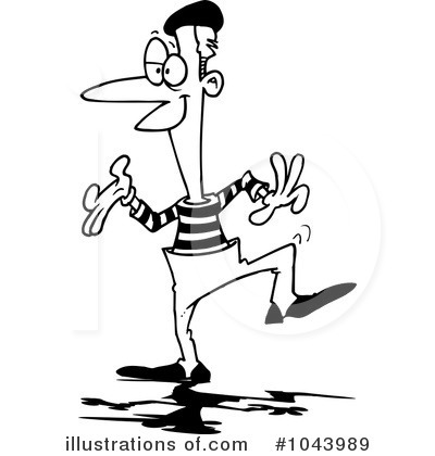 Royalty-Free (RF) Mime Clipart Illustration by toonaday - Stock Sample #1043989