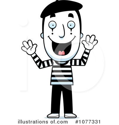 Royalty-Free (RF) Mime Clipart Illustration by Cory Thoman - Stock Sample #1077331