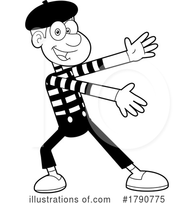 Royalty-Free (RF) Mime Clipart Illustration by Hit Toon - Stock Sample #1790775