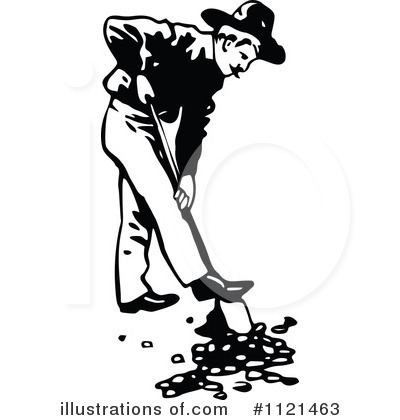 Royalty-Free (RF) Miner Clipart Illustration by Prawny Vintage - Stock Sample #1121463