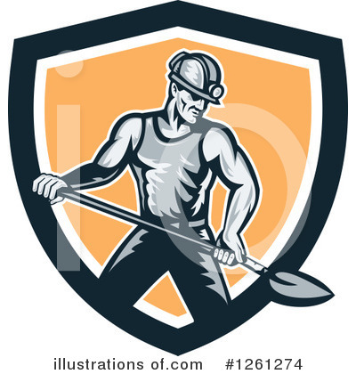Royalty-Free (RF) Miner Clipart Illustration by patrimonio - Stock Sample #1261274