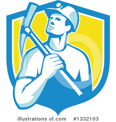 Royalty-Free (RF) Miner Clipart Illustration by patrimonio - Stock Sample #1332103