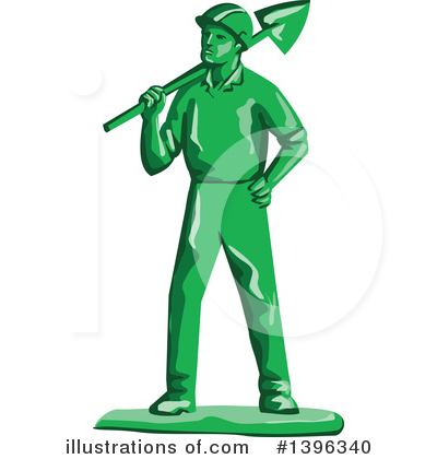 Royalty-Free (RF) Miner Clipart Illustration by patrimonio - Stock Sample #1396340