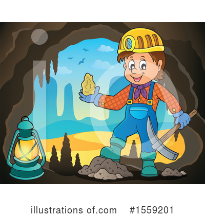 Royalty-Free (RF) Miner Clipart Illustration by visekart - Stock Sample #1559201
