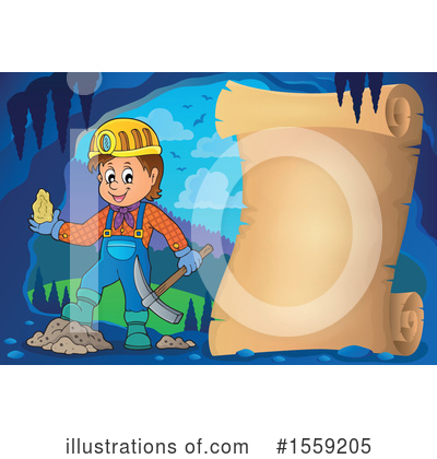 Royalty-Free (RF) Miner Clipart Illustration by visekart - Stock Sample #1559205