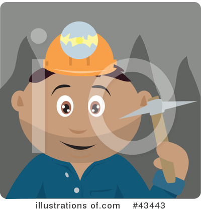 Royalty-Free (RF) Miner Clipart Illustration by Dennis Holmes Designs - Stock Sample #43443