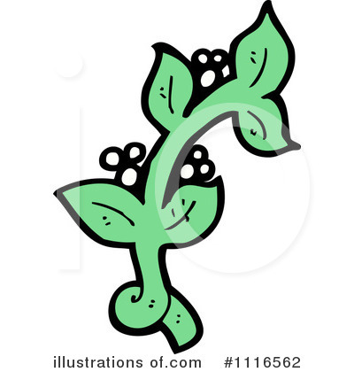 Royalty-Free (RF) Mistletoe Clipart Illustration by lineartestpilot - Stock Sample #1116562