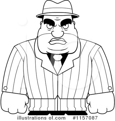 Royalty-Free (RF) Mobster Clipart Illustration by Cory Thoman - Stock Sample #1157087
