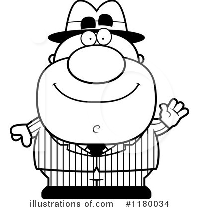Royalty-Free (RF) Mobster Clipart Illustration by Cory Thoman - Stock Sample #1180034