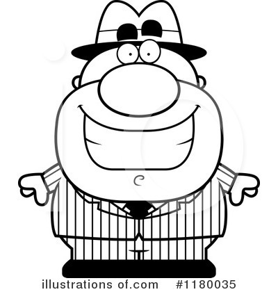 Royalty-Free (RF) Mobster Clipart Illustration by Cory Thoman - Stock Sample #1180035