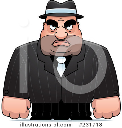 Royalty-Free (RF) Mobster Clipart Illustration by Cory Thoman - Stock Sample #231713