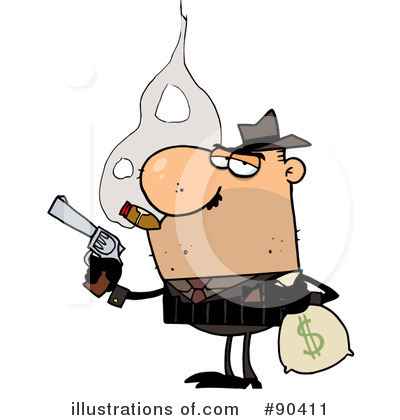 Royalty-Free (RF) Mobster Clipart Illustration by Hit Toon - Stock Sample #90411