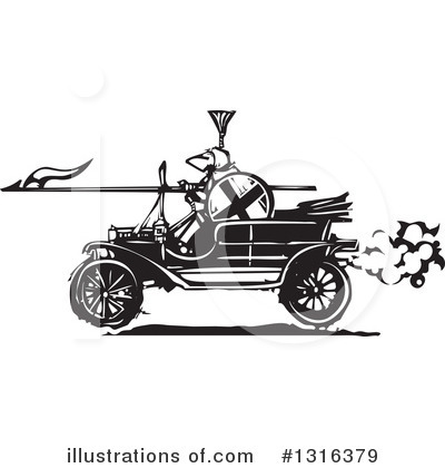 Royalty-Free (RF) Model T Clipart Illustration by xunantunich - Stock Sample #1316379