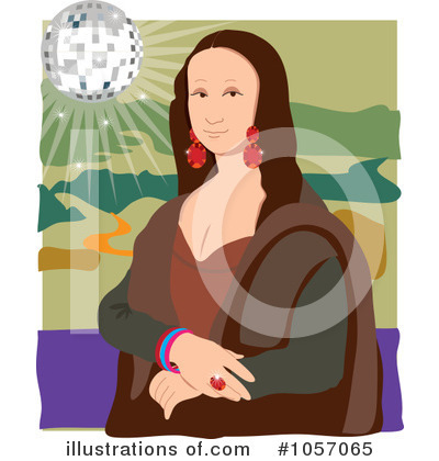 Royalty-Free (RF) Mona Lisa Clipart Illustration by Maria Bell - Stock Sample #1057065