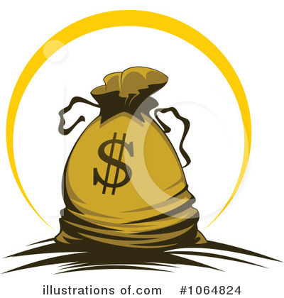 Royalty-Free (RF) Money Bag Clipart Illustration by Vector Tradition SM - Stock Sample #1064824