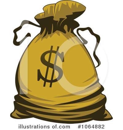 Royalty-Free (RF) Money Bag Clipart Illustration by Vector Tradition SM - Stock Sample #1064882