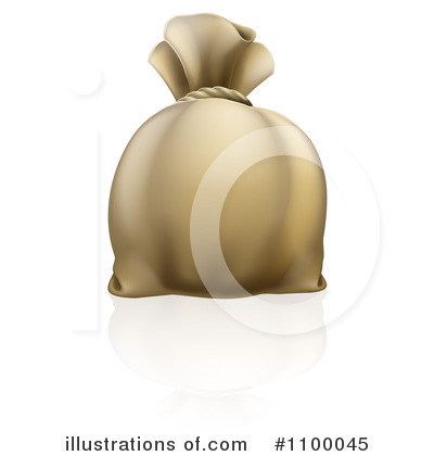 Royalty-Free (RF) Money Bag Clipart Illustration by AtStockIllustration - Stock Sample #1100045