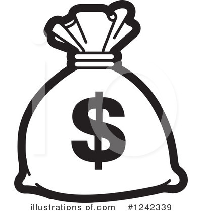 Royalty-Free (RF) Money Bag Clipart Illustration by Lal Perera - Stock Sample #1242339