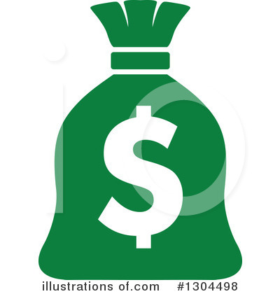 Royalty-Free (RF) Money Bag Clipart Illustration by Vector Tradition SM - Stock Sample #1304498