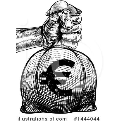 Royalty-Free (RF) Money Bag Clipart Illustration by AtStockIllustration - Stock Sample #1444044
