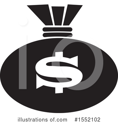 Money Bag Clipart #1552102 by Johnny Sajem