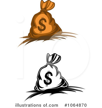 Royalty-Free (RF) Money Bags Clipart Illustration by Vector Tradition SM - Stock Sample #1064870