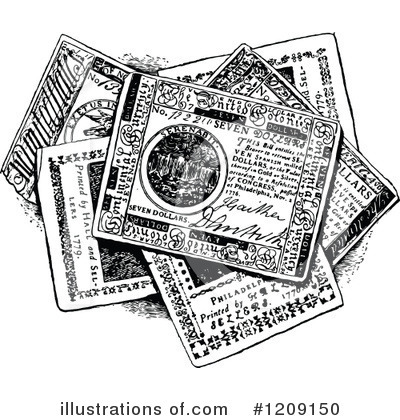 Royalty-Free (RF) Money Clipart Illustration by Prawny Vintage - Stock Sample #1209150