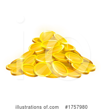 Gold Coins Clipart #1757980 by Vector Tradition SM