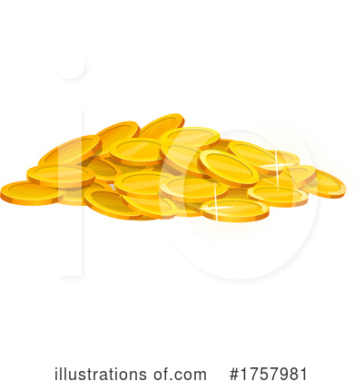 Gold Coins Clipart #1757981 by Vector Tradition SM