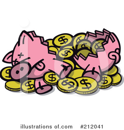 Piggy Bank Clipart #212041 by Zooco