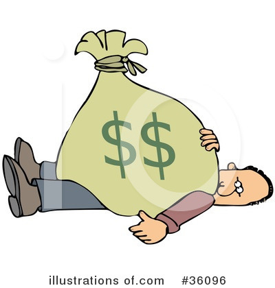 Royalty-Free (RF) Money Clipart Illustration by djart - Stock Sample #36096