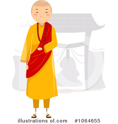 Royalty-Free (RF) Monk Clipart Illustration by BNP Design Studio - Stock Sample #1064655