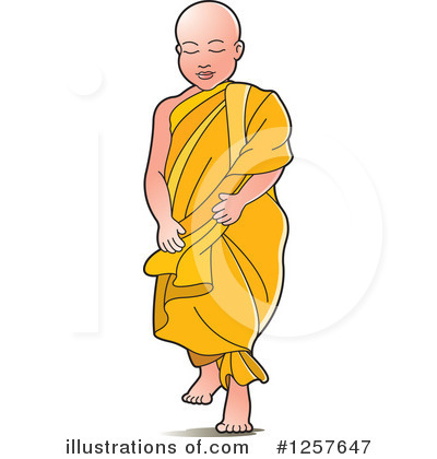 Royalty-Free (RF) Monk Clipart Illustration by Lal Perera - Stock Sample #1257647