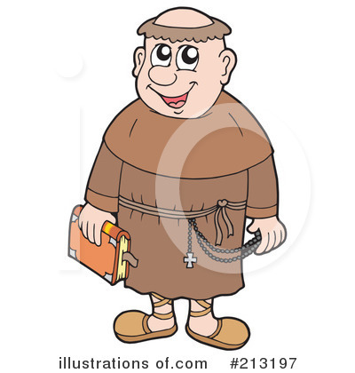 Royalty-Free (RF) Monk Clipart Illustration by visekart - Stock Sample #213197