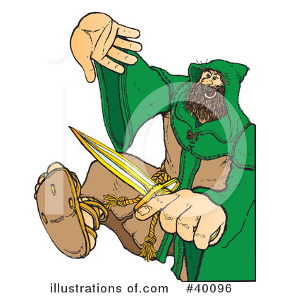 Royalty-Free (RF) Monk Clipart Illustration by Snowy - Stock Sample #40096