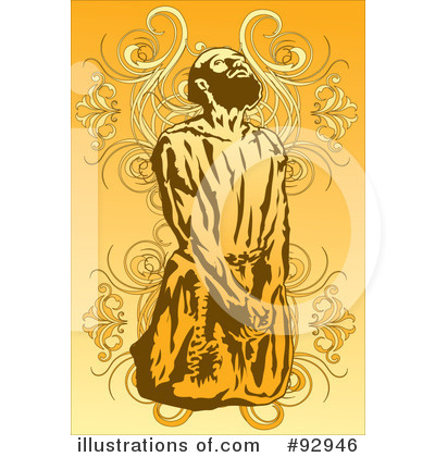 Royalty-Free (RF) Monk Clipart Illustration by mayawizard101 - Stock Sample #92946