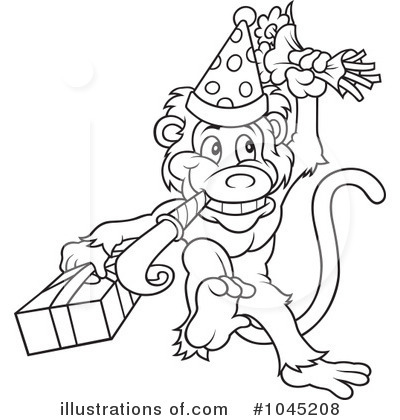 Royalty-Free (RF) Monkey Clipart Illustration by dero - Stock Sample #1045208