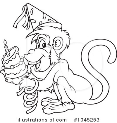 Royalty-Free (RF) Monkey Clipart Illustration by dero - Stock Sample #1045253