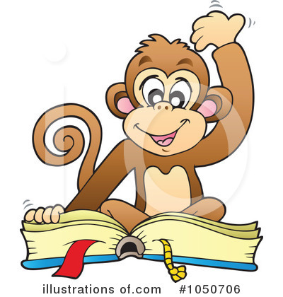 Royalty-Free (RF) Monkey Clipart Illustration by visekart - Stock Sample #1050706