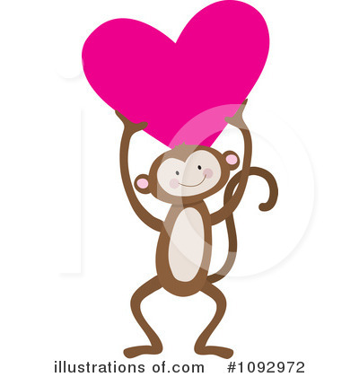 Royalty-Free (RF) Monkey Clipart Illustration by Maria Bell - Stock Sample #1092972