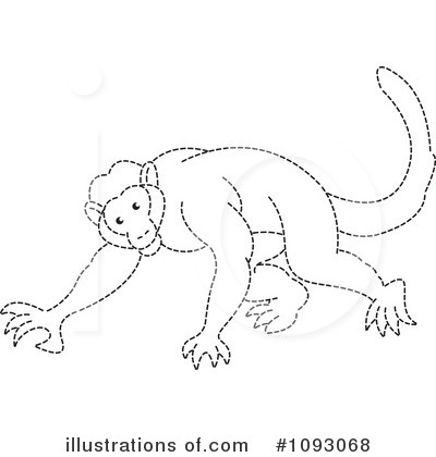 Royalty-Free (RF) Monkey Clipart Illustration by Lal Perera - Stock Sample #1093068