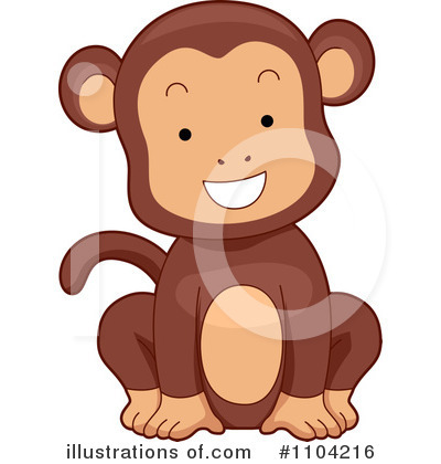 Royalty-Free (RF) Monkey Clipart Illustration by BNP Design Studio - Stock Sample #1104216