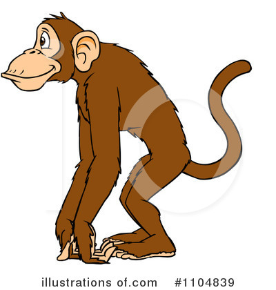 Royalty-Free (RF) Monkey Clipart Illustration by Cartoon Solutions - Stock Sample #1104839